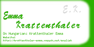 emma krattenthaler business card